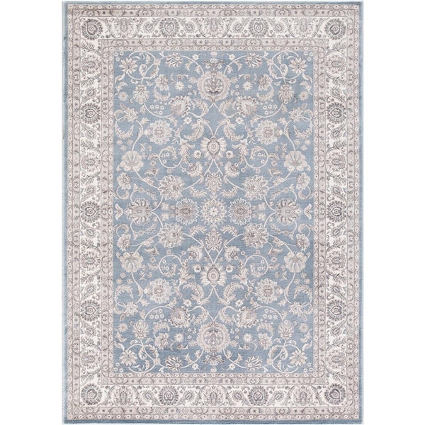 Concord Global Trading 6 ft. 7 in. x 9 ft. 3 in. Kashan Bergama - Blue 28146 - main